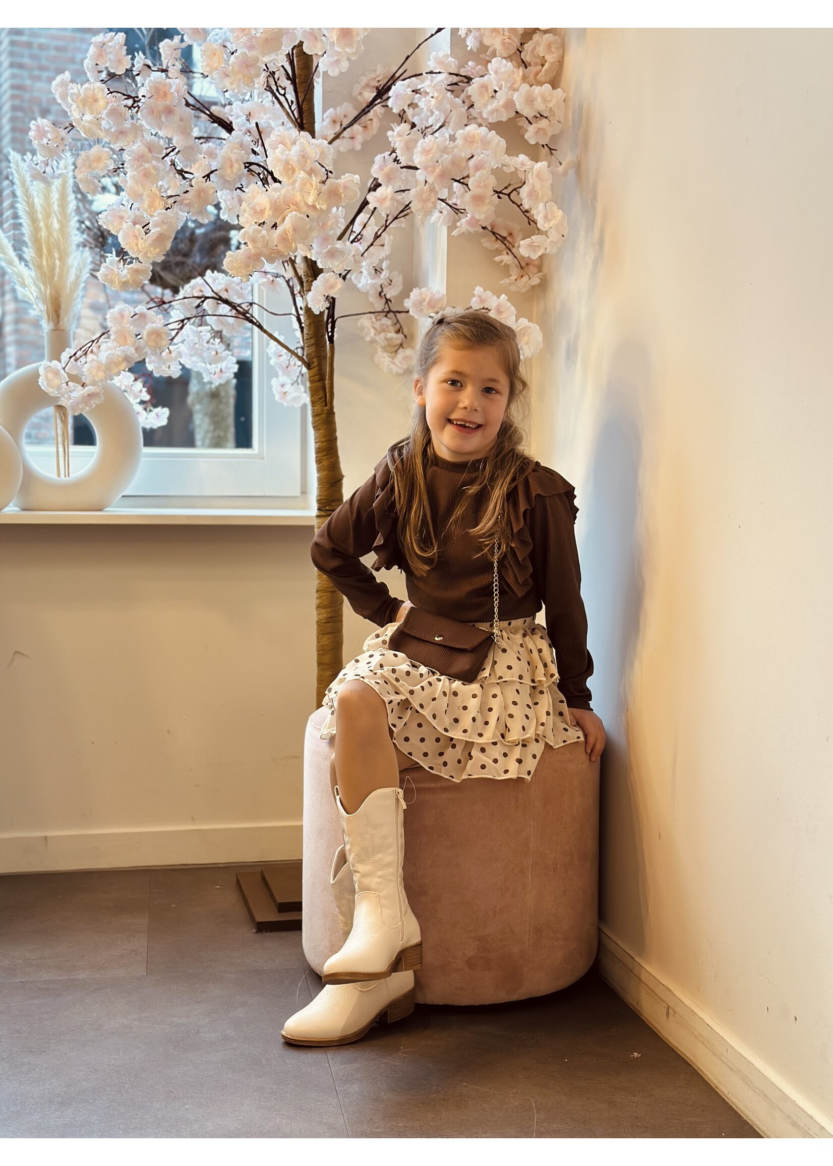 Samelia skirt beige/brown print