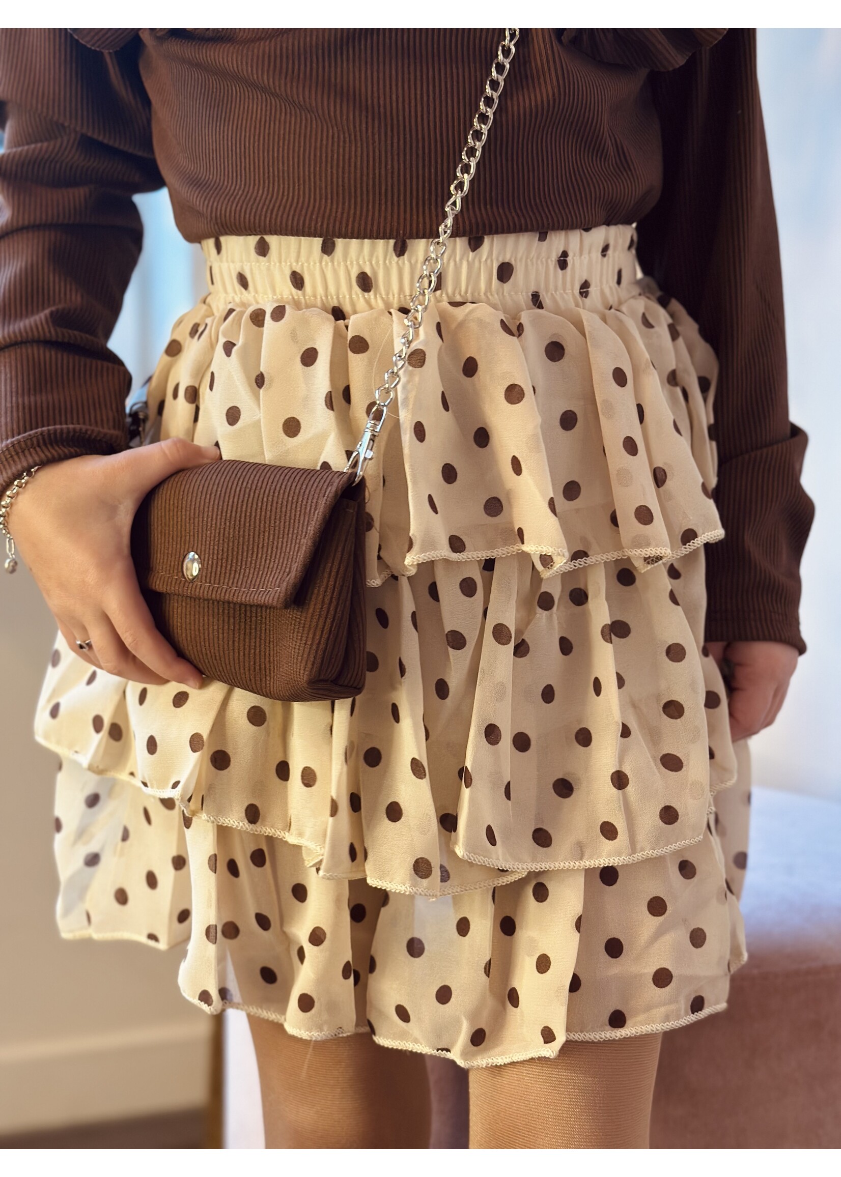 Samelia skirt beige/brown print