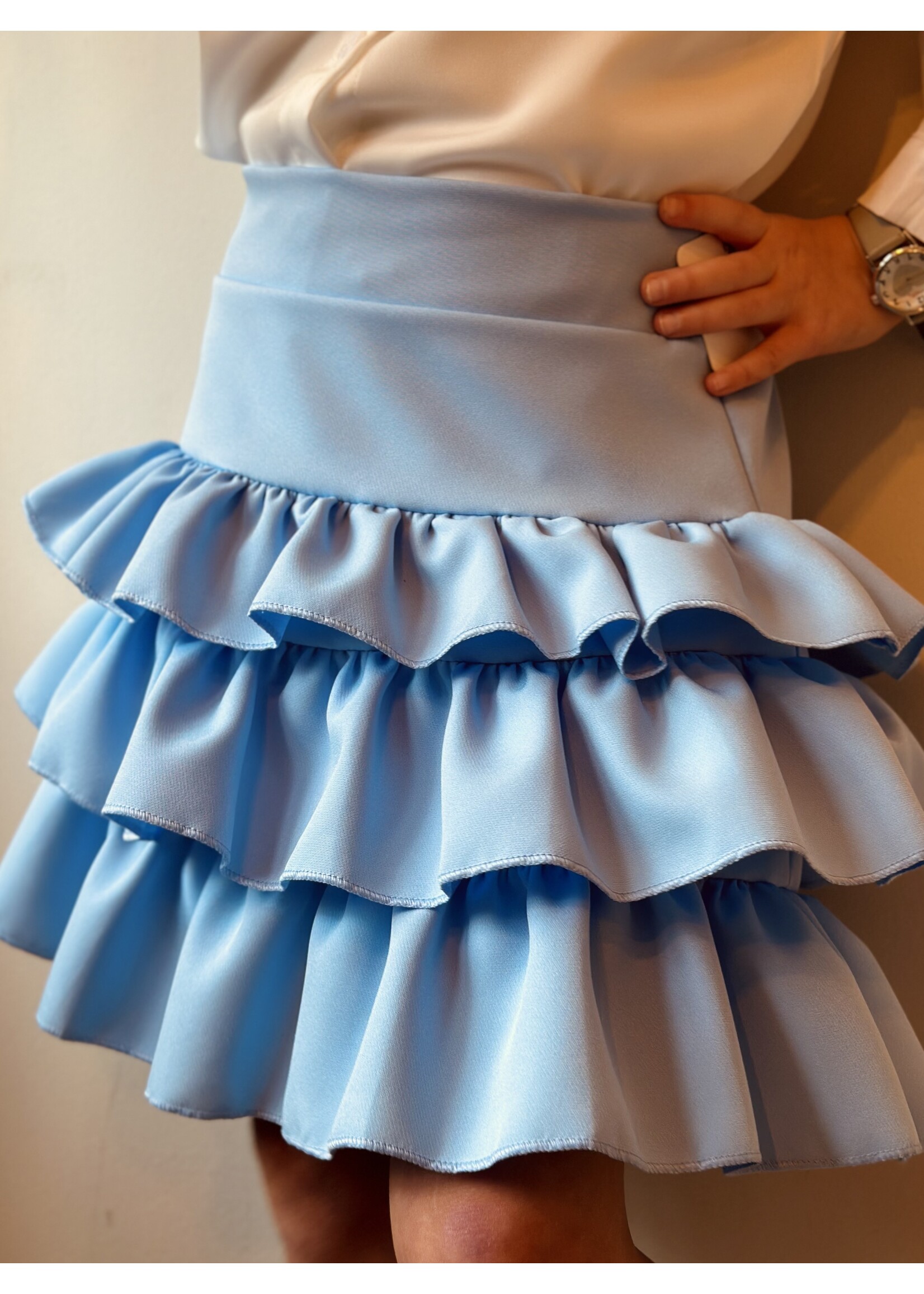 Melanie layered skirt blue
