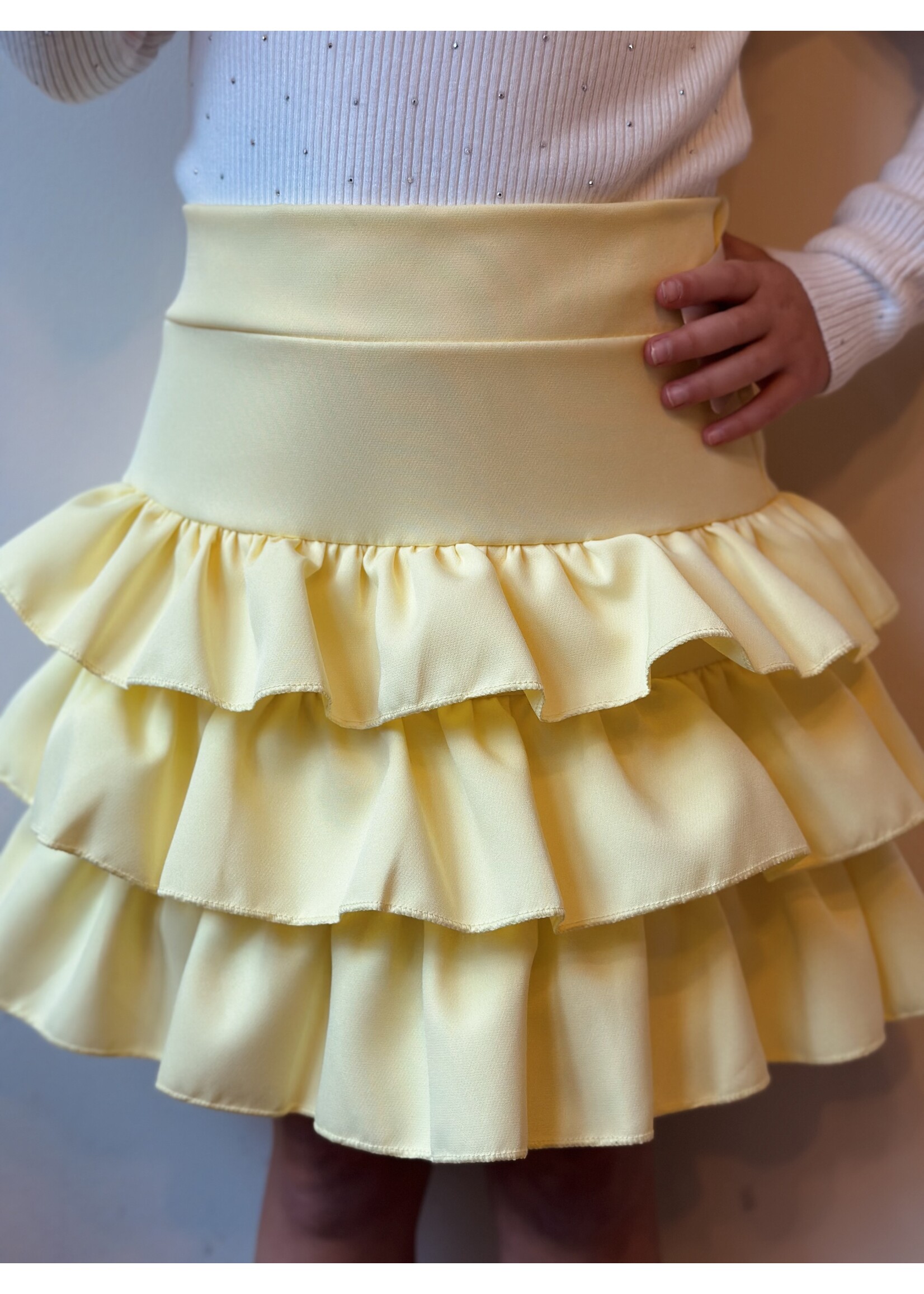 Melanie layered skirt yellow