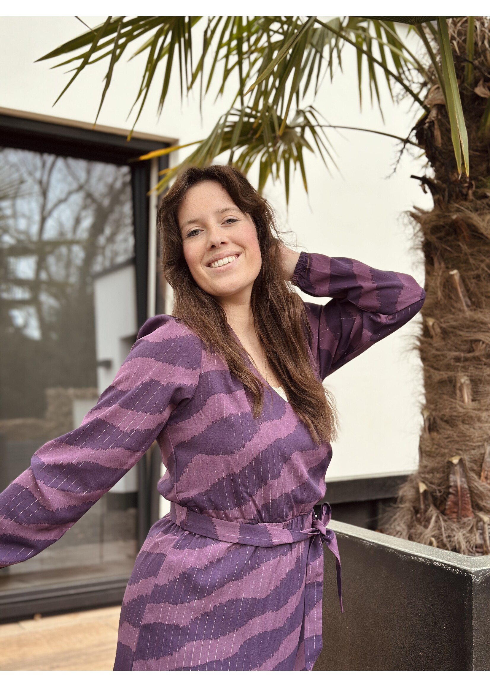 Lofty Manner Lofty Manner Eluna dress purple print