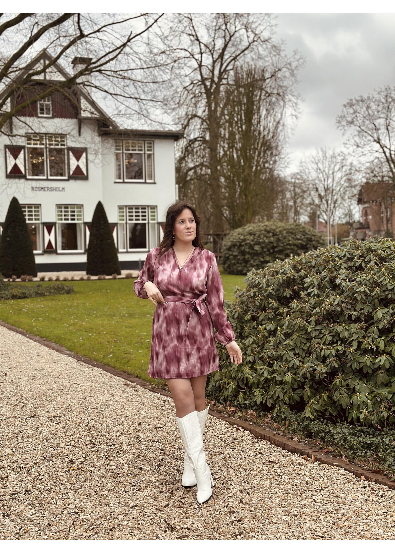 Lofty Manner Lofty Manner Alou dress pink print