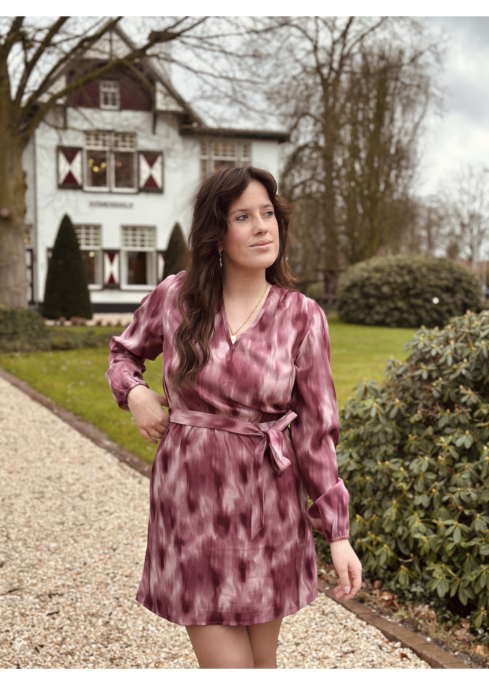 Lofty Manner Lofty Manner Alou dress pink print