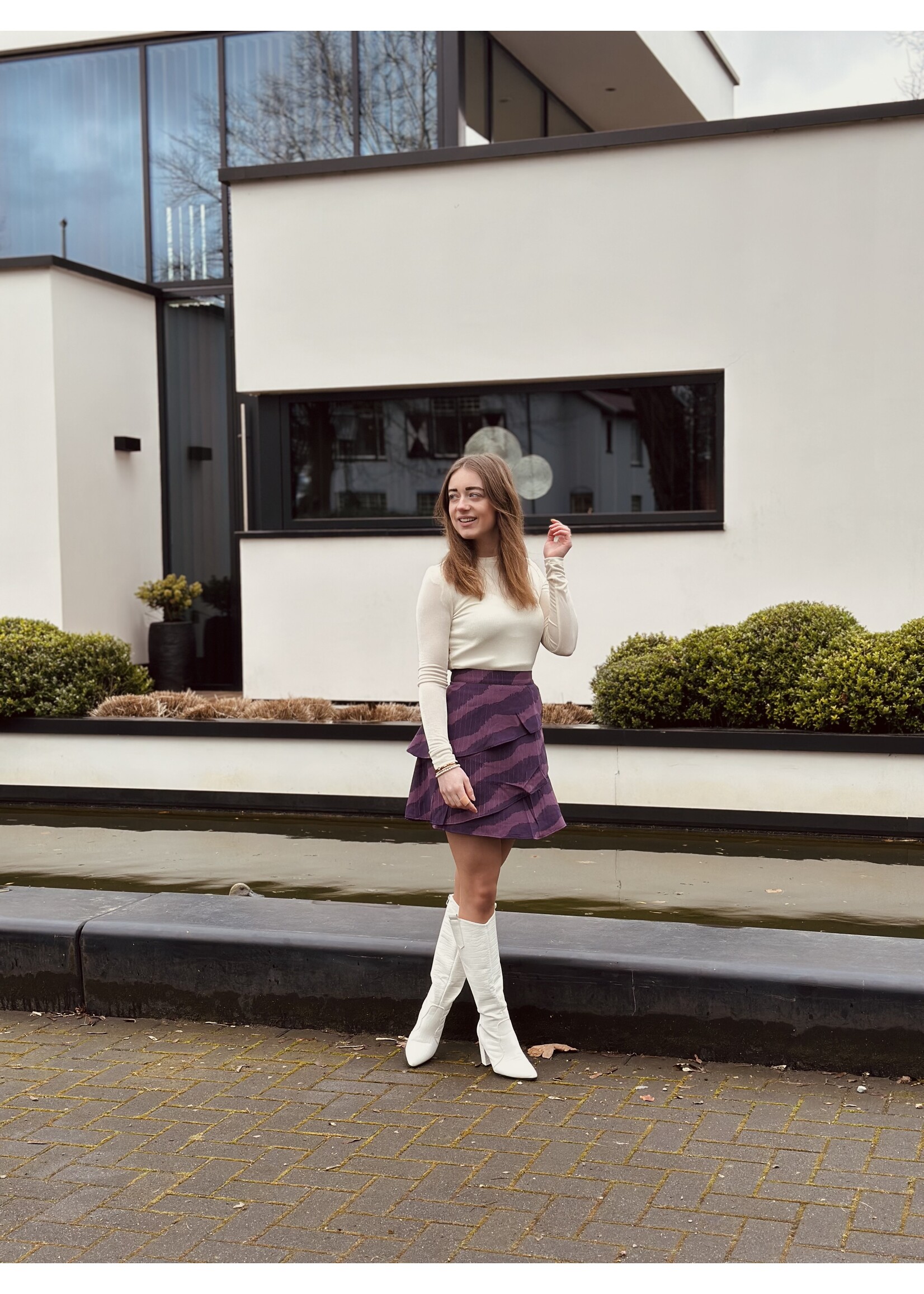 Lofty Manner Lofty Manner Ayra skirt purple print