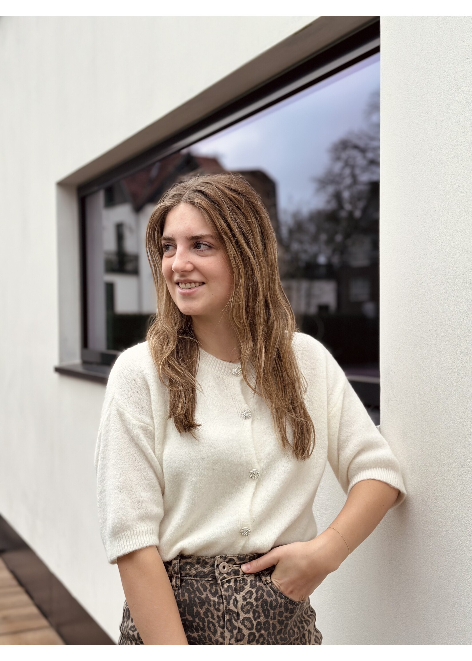 Elane cardigan offwhite One Size