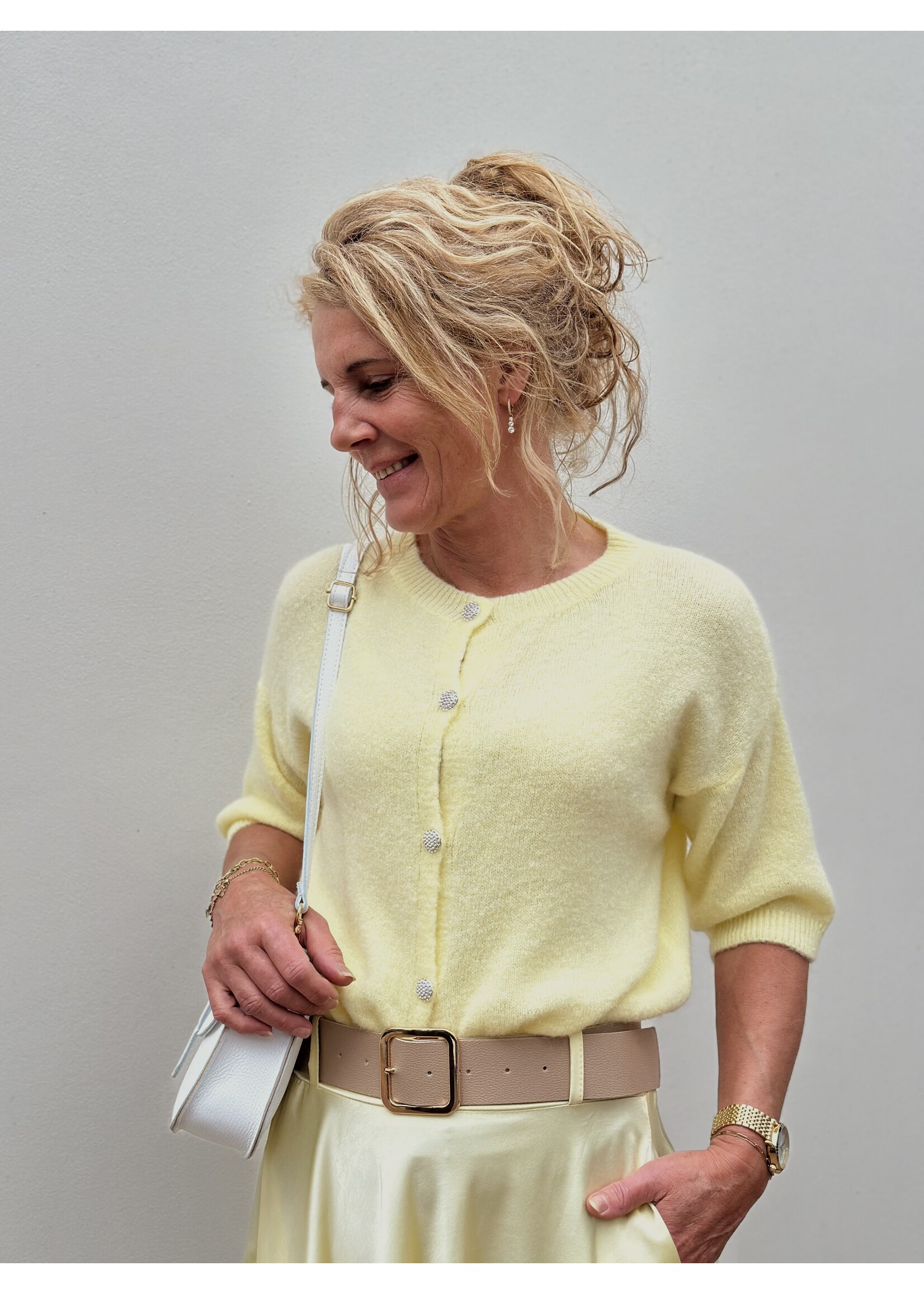 Elane cardigan yellow One Size