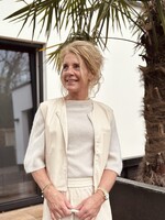 Lily gilet leather look beige