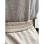 Arjanne long skirt leather look beige