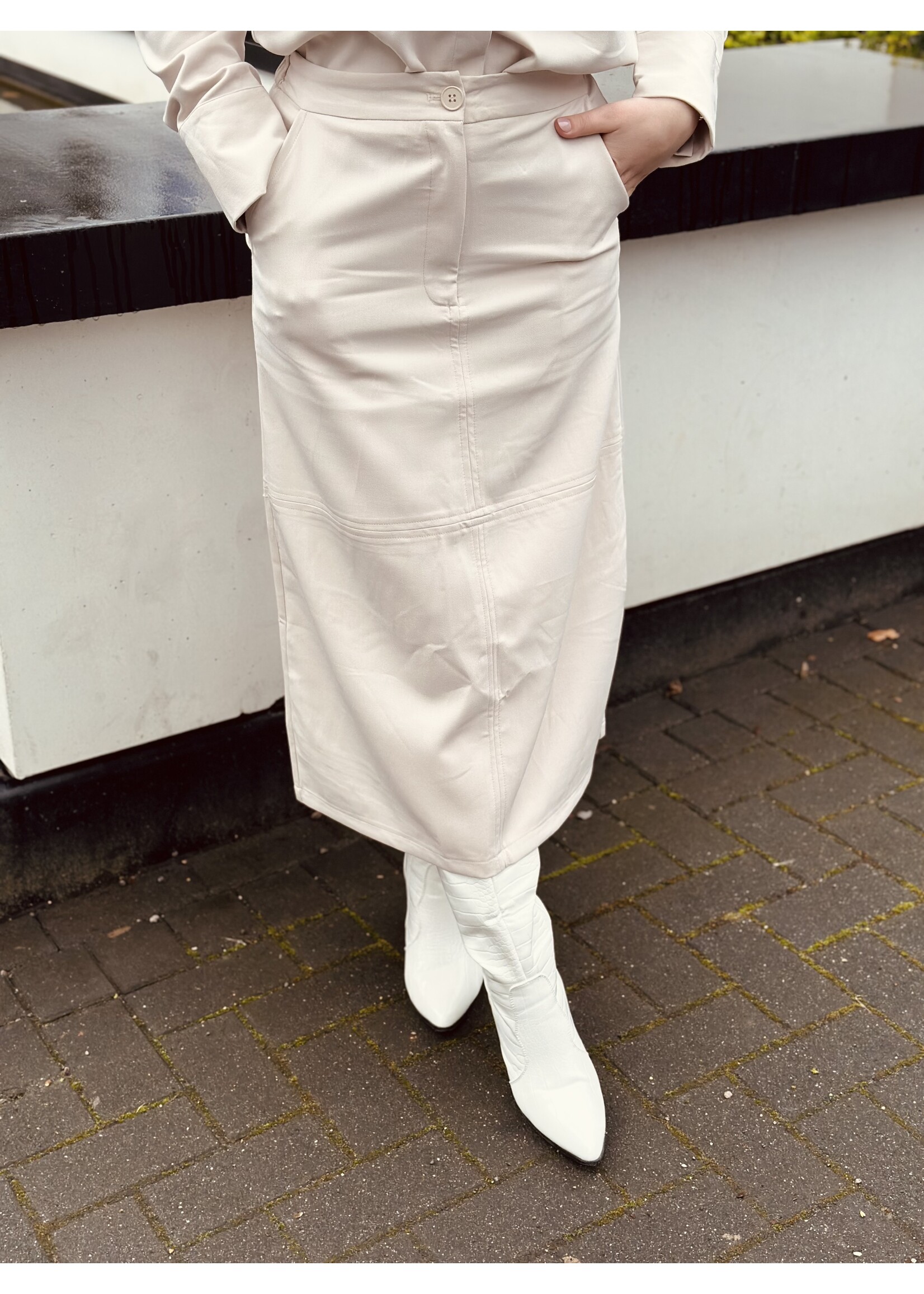 Ingrid long skirt beige