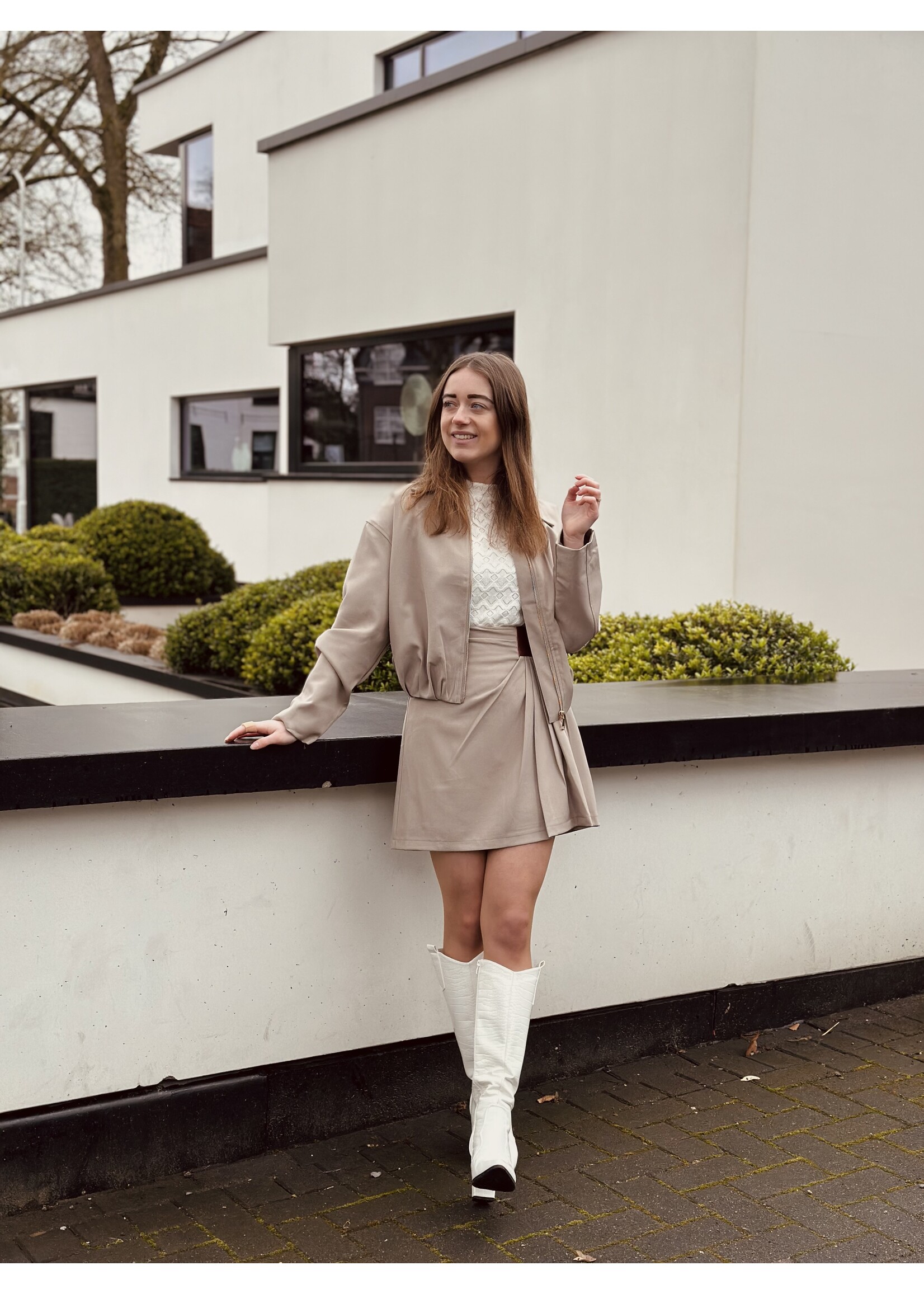 Jarelena skirt taupe