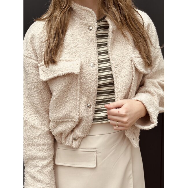 Benthe teddy jacket beige One Size