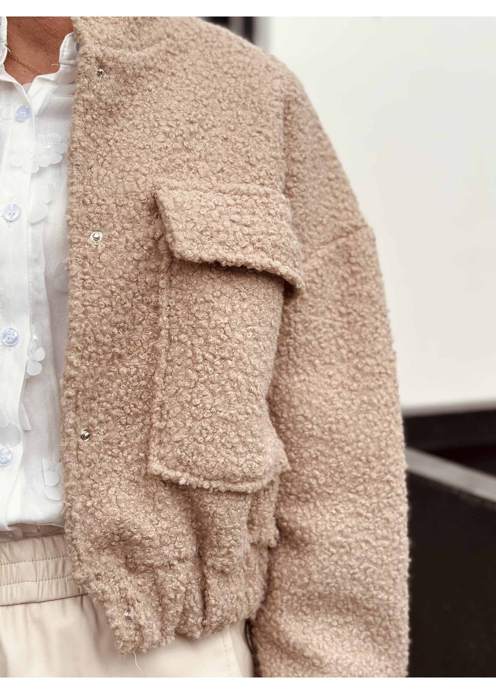 Benthe teddy jacket camel One Size