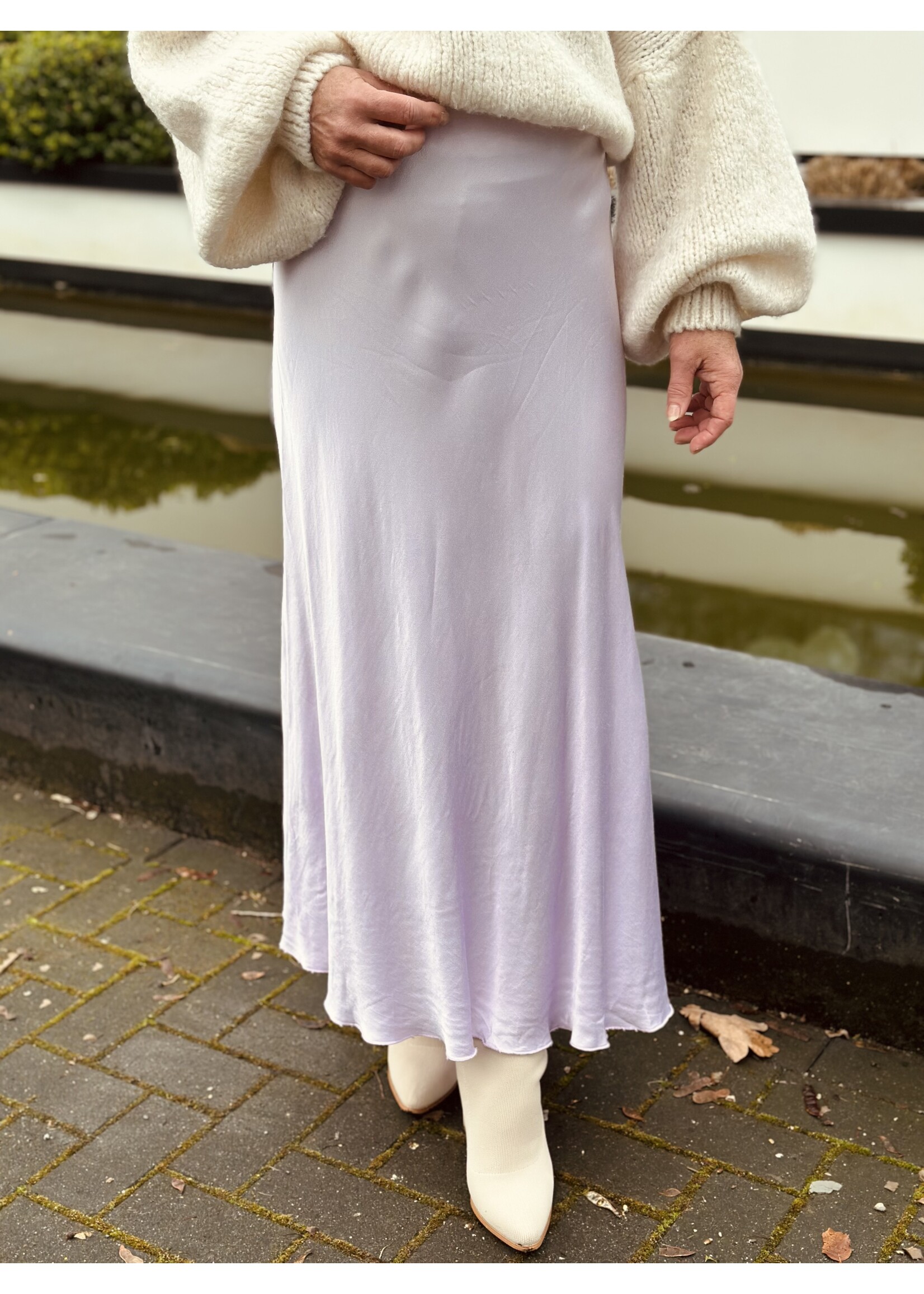 Lucie skirt satin purple One Size