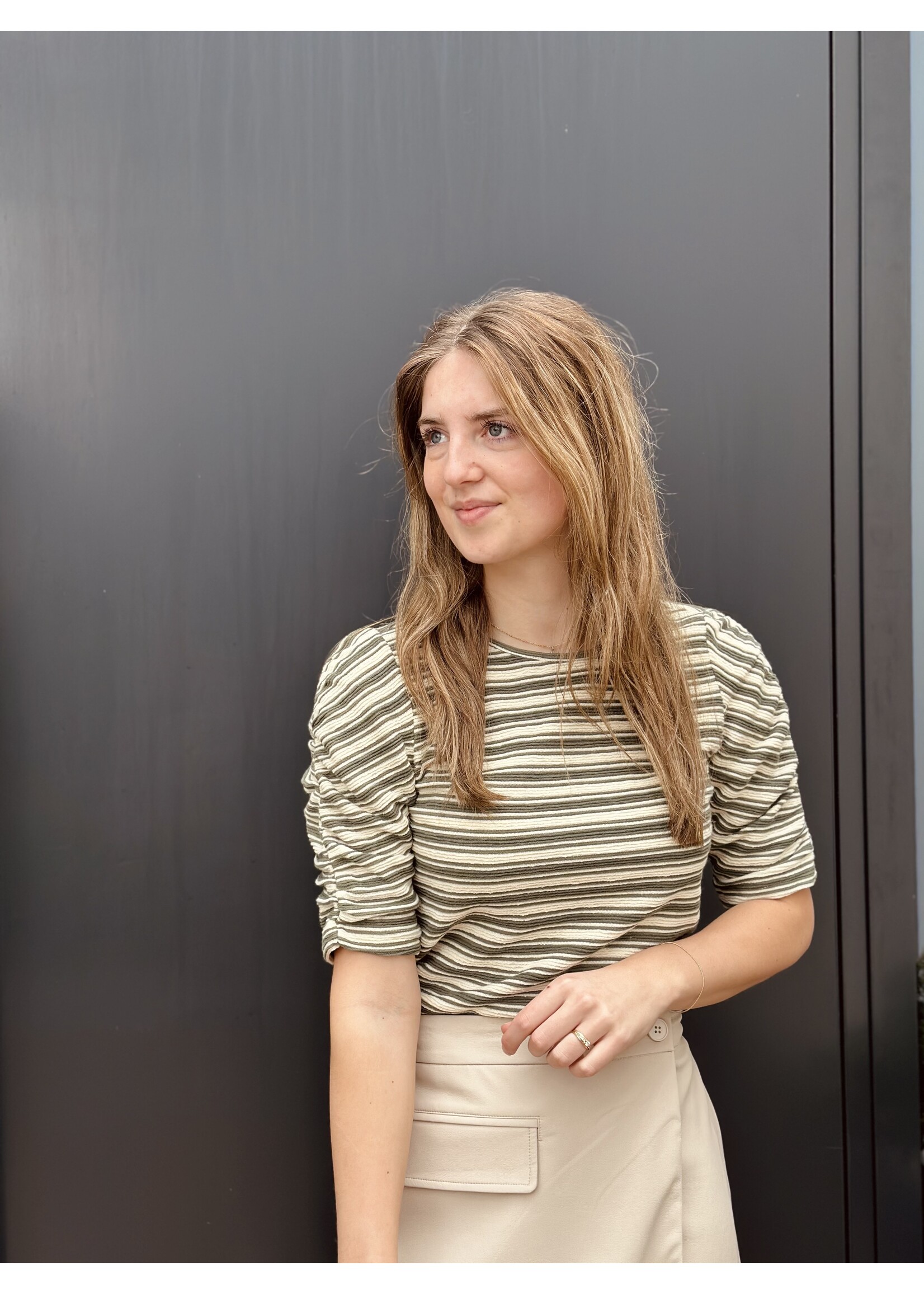 Lofty Manner Lofty Manner Ariane top green/white