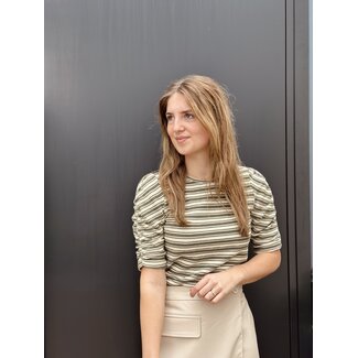 Lofty Manner Lofty Manner Ariane top green/white