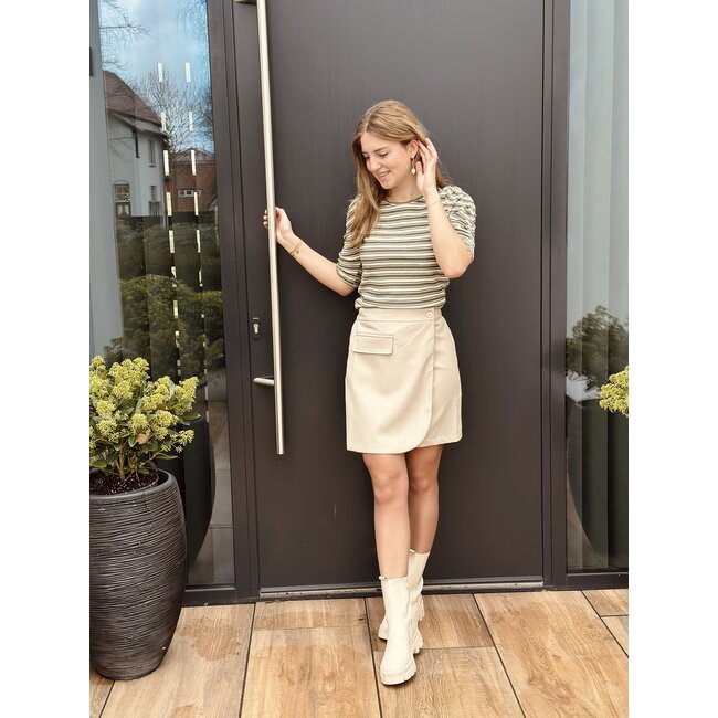 Lofty Manner Lofty Manner Ariane top green/white