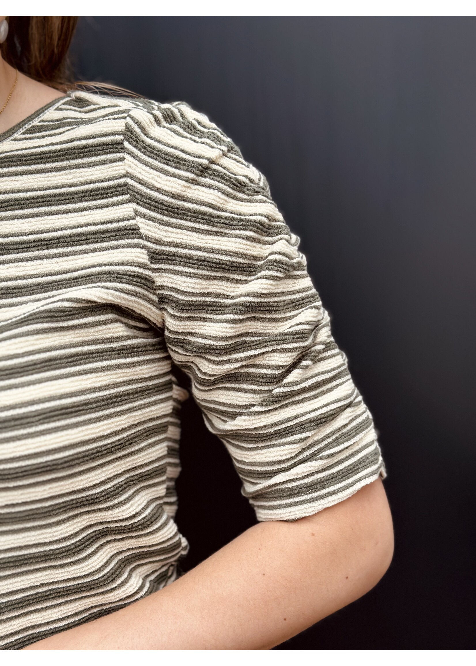 Lofty Manner Lofty Manner Ariane top green/white