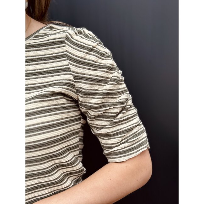 Lofty Manner Lofty Manner Ariane top green/white
