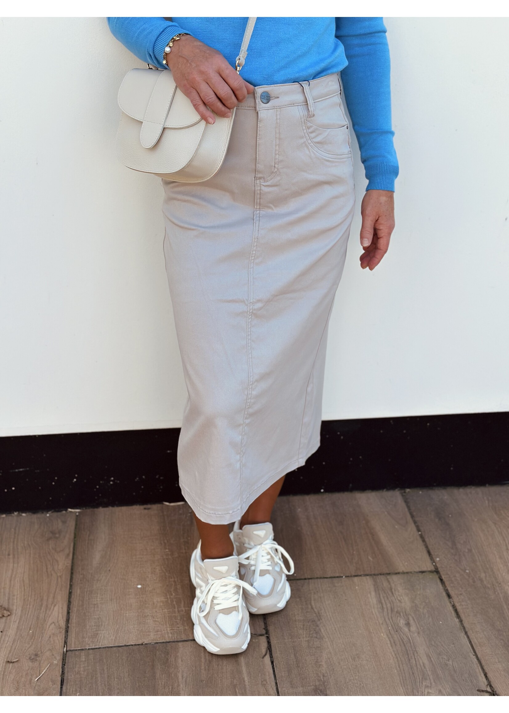 Ze-Ze Ze-Ze Amber long skirt beige