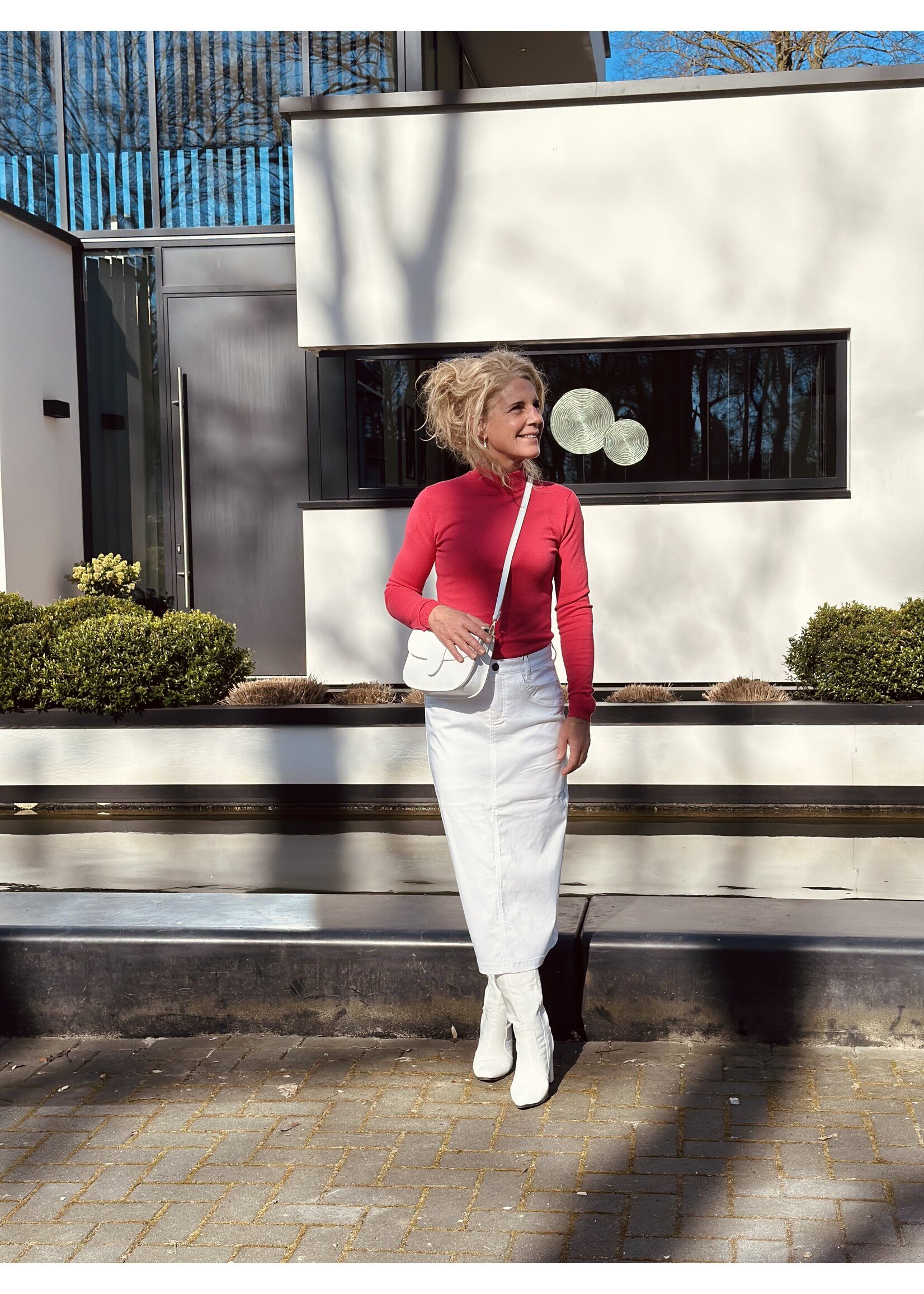 Ze-Ze Ze-Ze Amber long skirt white