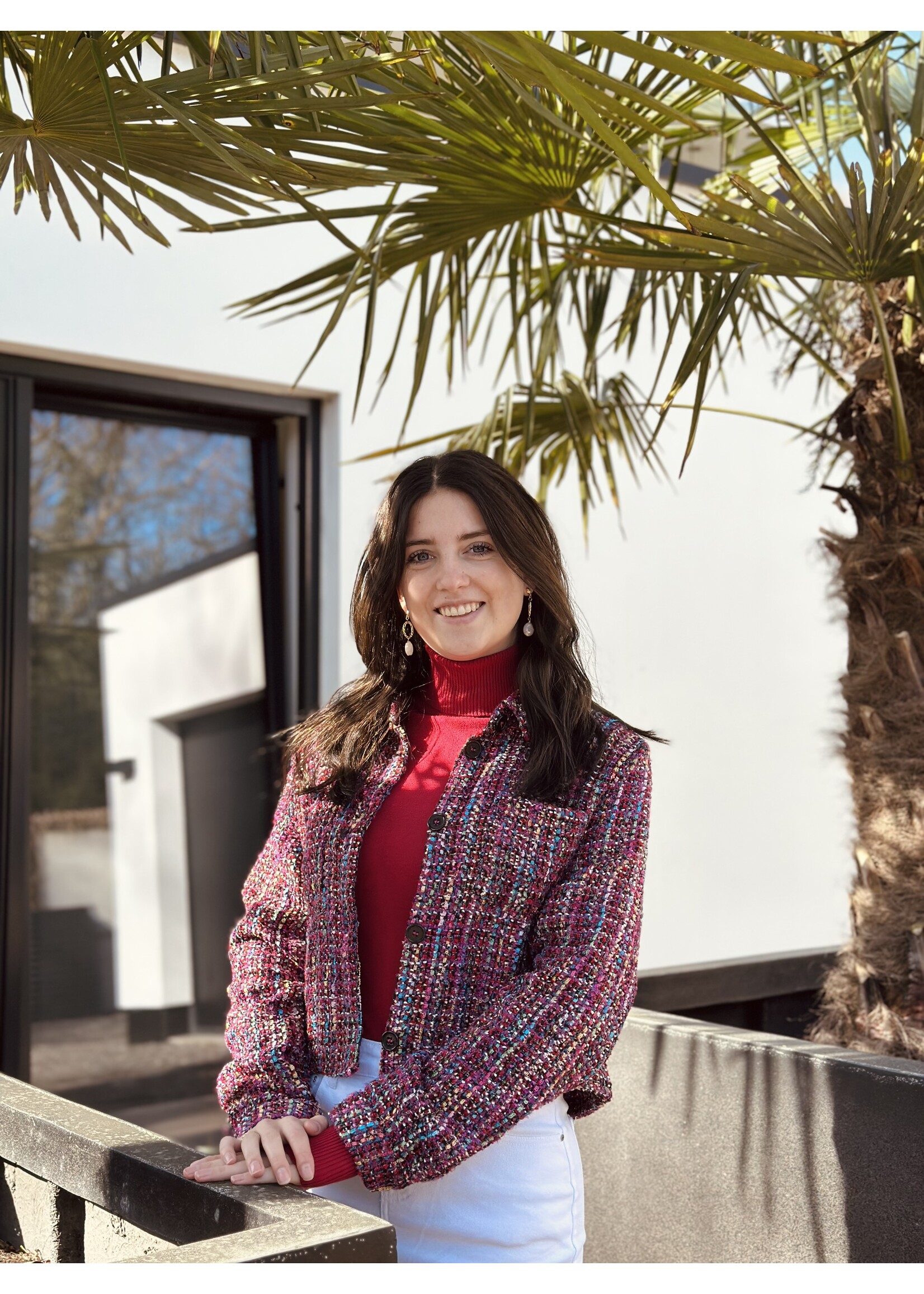 Lofty Manner Lofty Manner Ariana jacket pink print