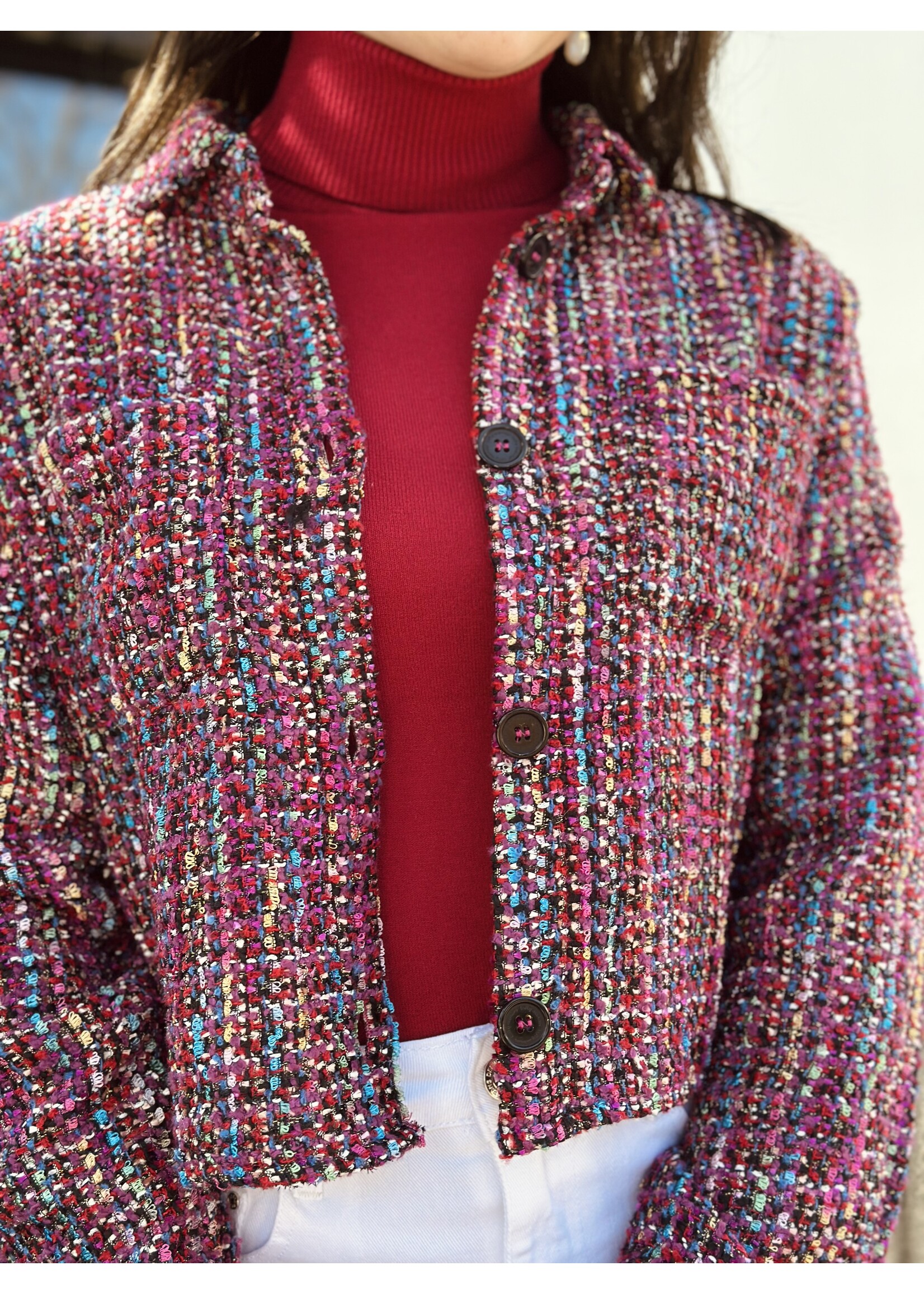 Lofty Manner Lofty Manner Ariana jacket pink print