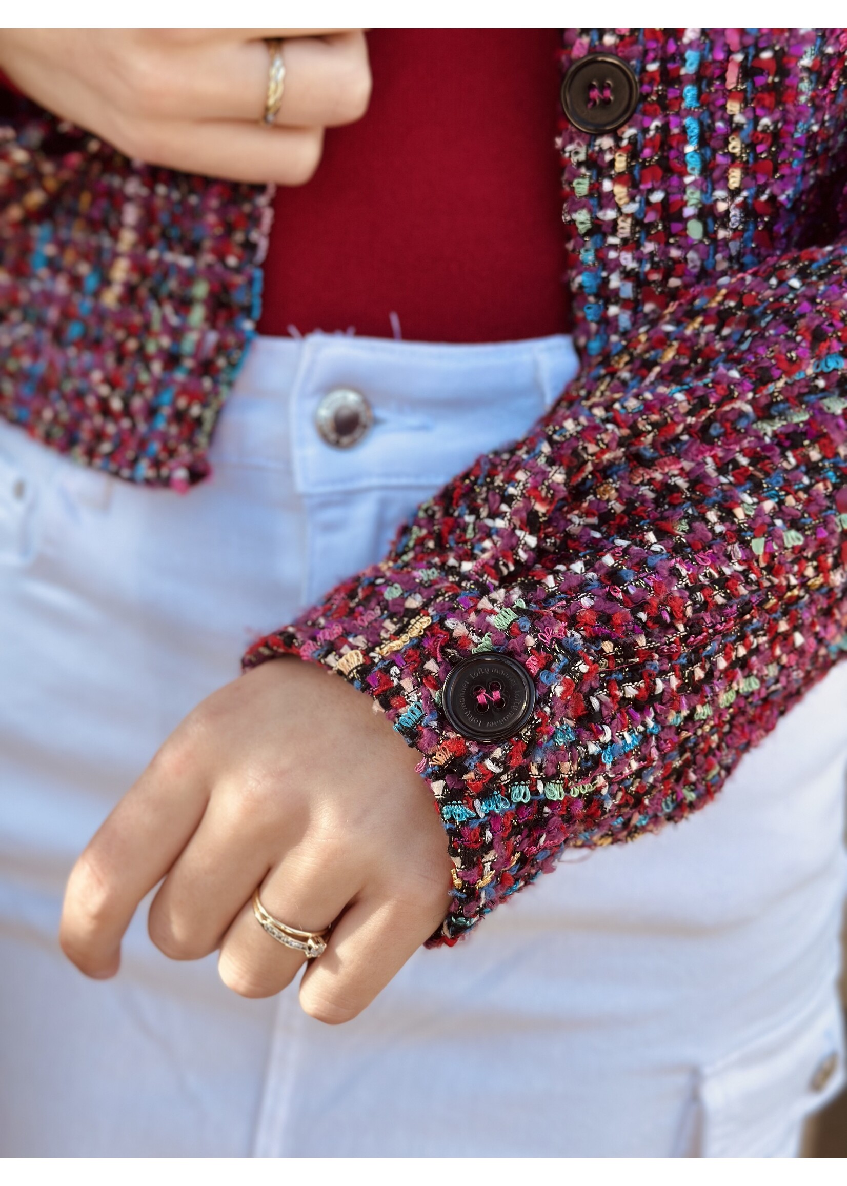 Lofty Manner Lofty Manner Ariana jacket pink print