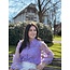 Evina blouse purple flower print