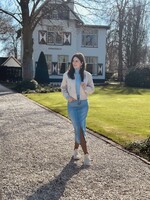 Sisters Point Sisters Point Dyanne bomber jacket suède beige