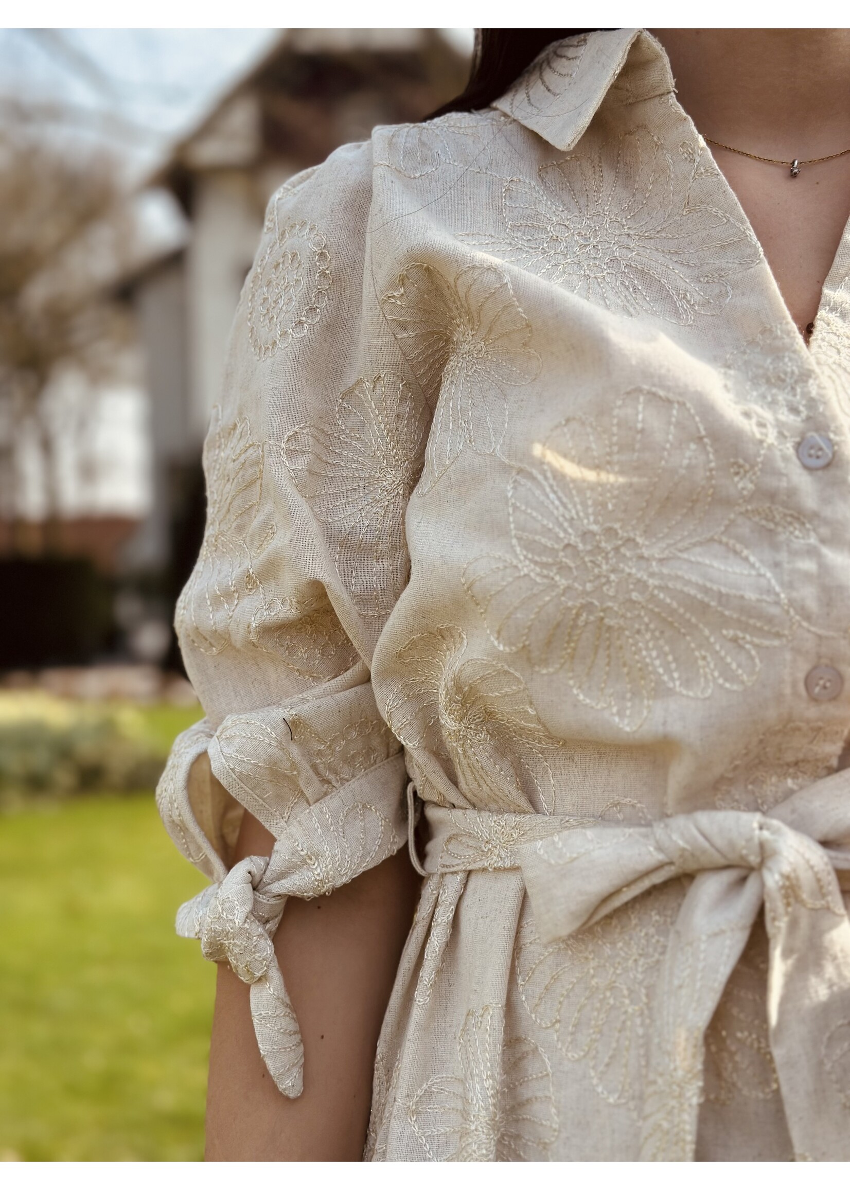 Smashed Lemon Smashed Lemon Louisa dress beige/gold