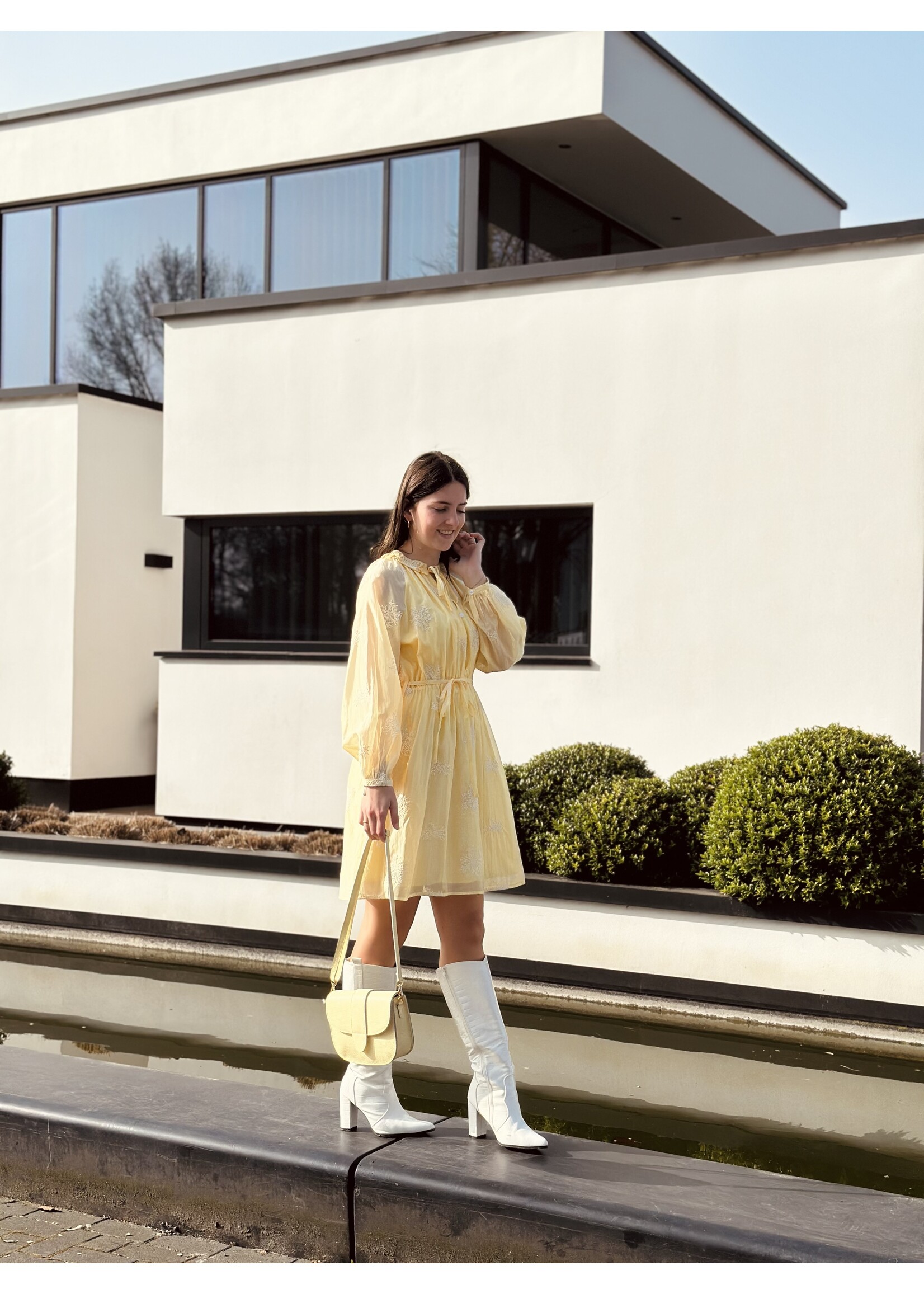 Smashed Lemon Smashed Lemon Jenna dress light yellow