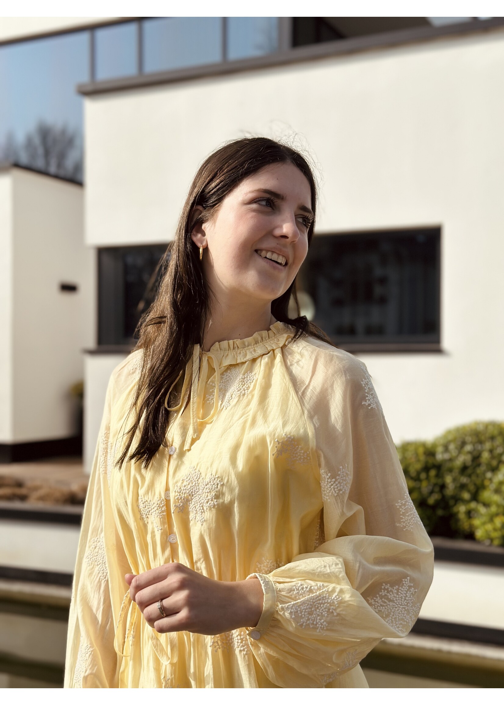 Smashed Lemon Smashed Lemon Jenna dress light yellow