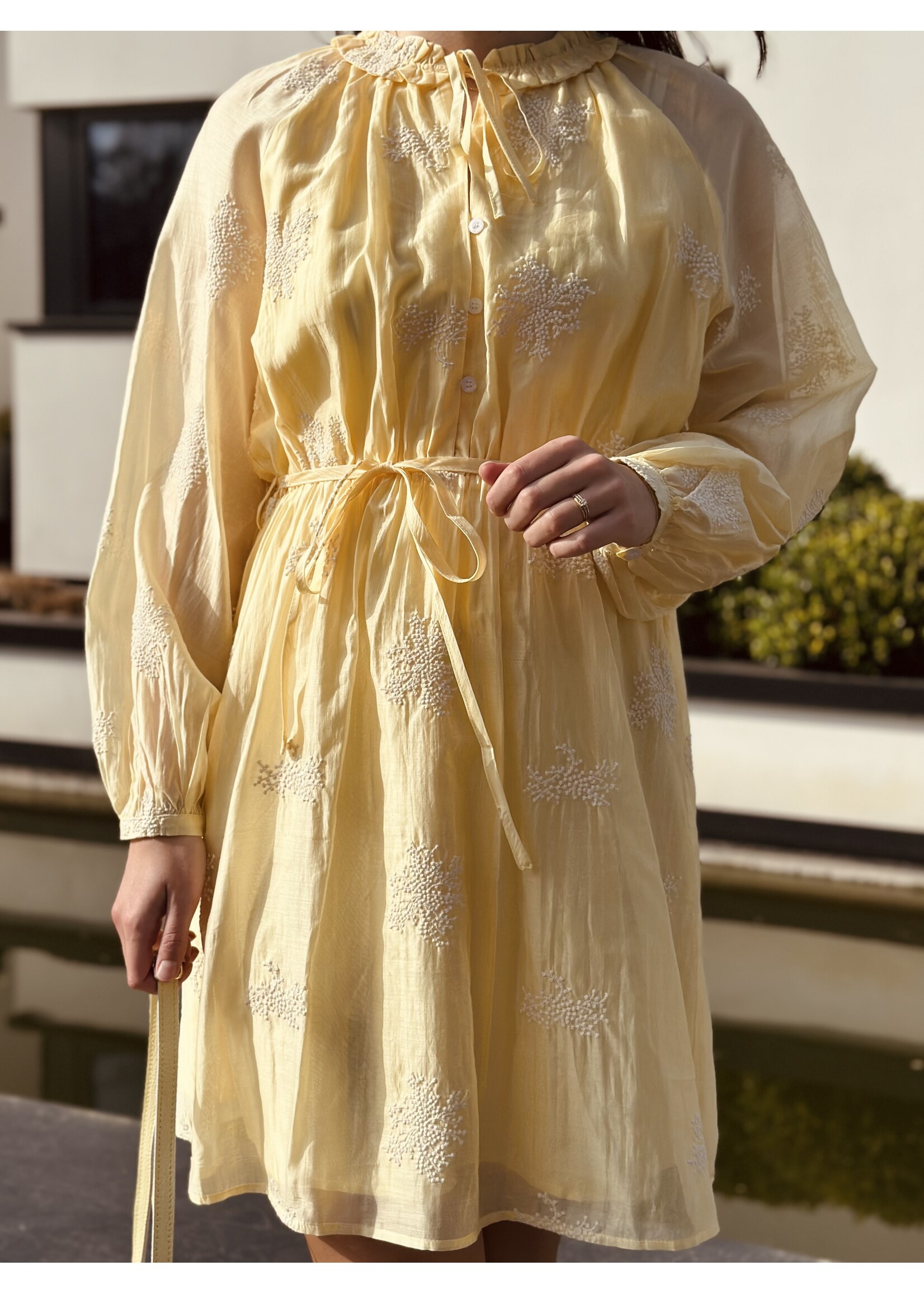 Smashed Lemon Smashed Lemon Jenna dress light yellow