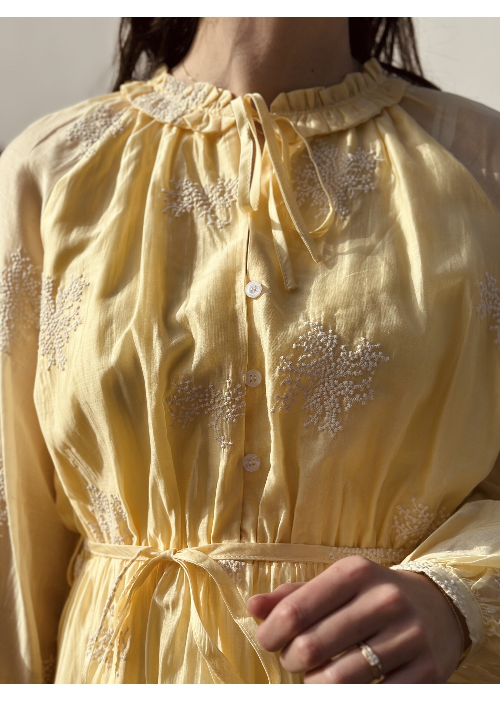 Smashed Lemon Smashed Lemon Jenna dress light yellow