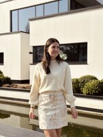 Smashed Lemon Smashed Lemon Tessa skirt beige/glitter print