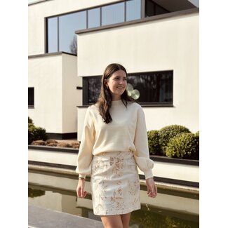 Smashed Lemon Smashed Lemon Tessa skirt beige/glitter print