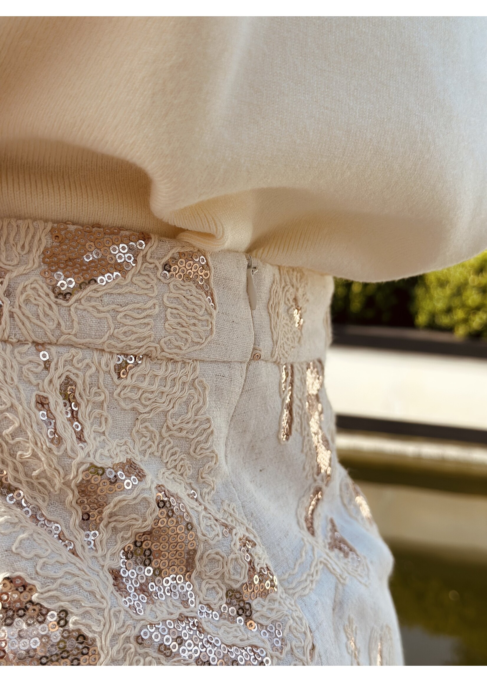 Smashed Lemon Smashed Lemon Tessa skirt beige/glitter print