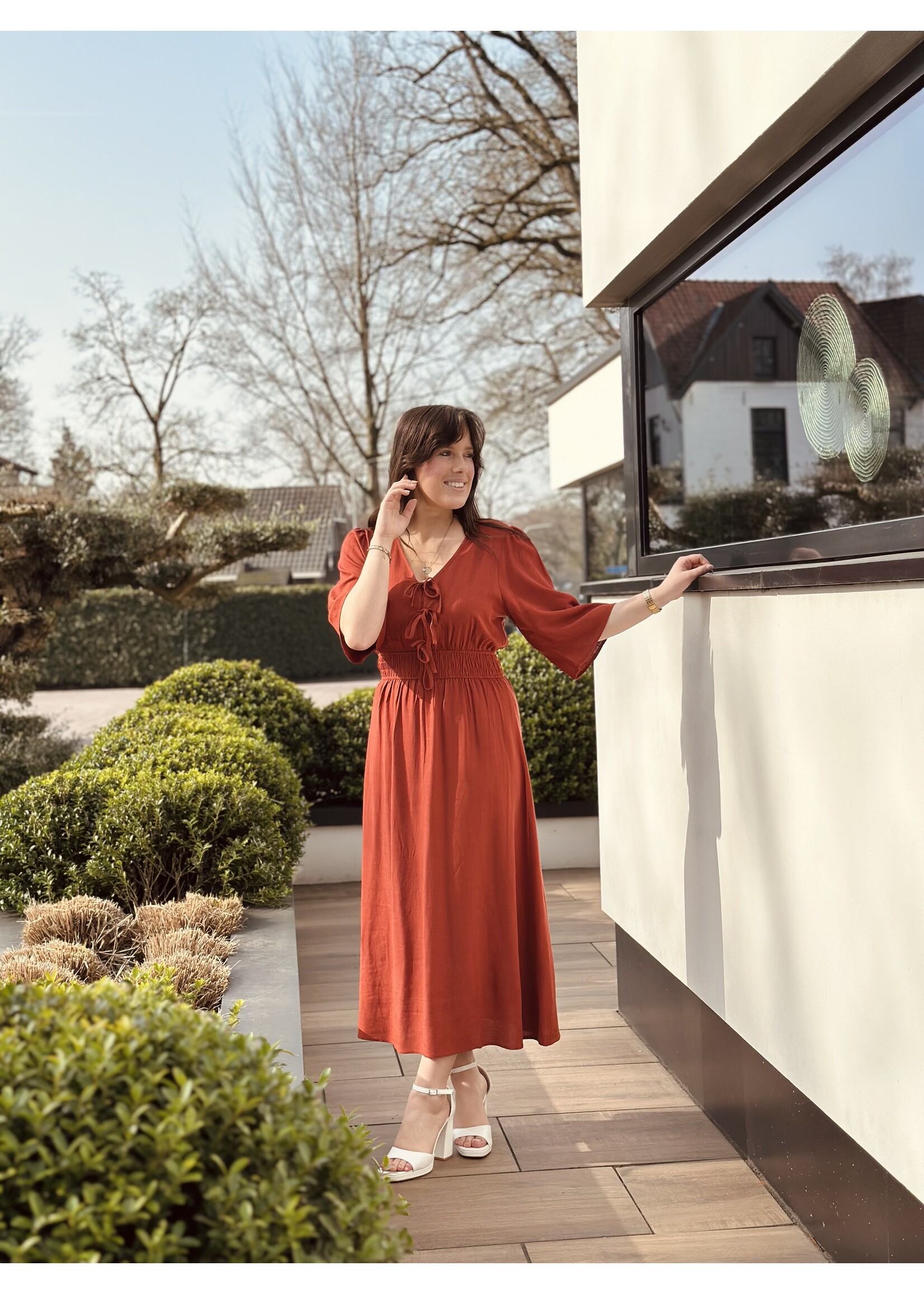 Smashed Lemon Smashed Lemon Claire long dress brique