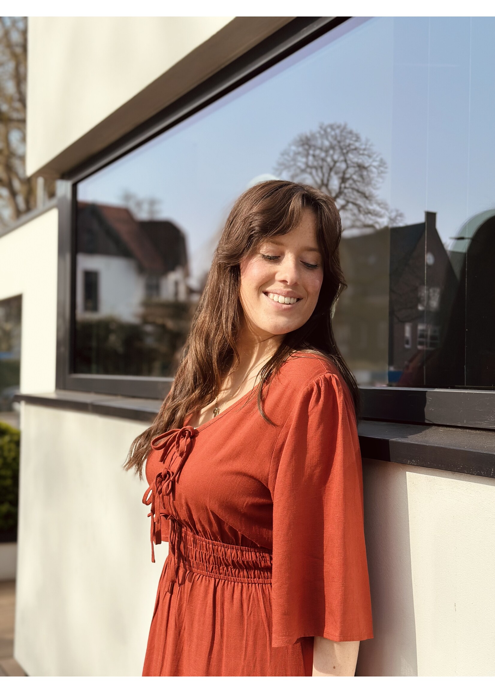 Smashed Lemon Smashed Lemon Claire long dress brique