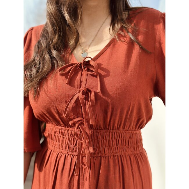 Smashed Lemon Smashed Lemon Claire long dress brique