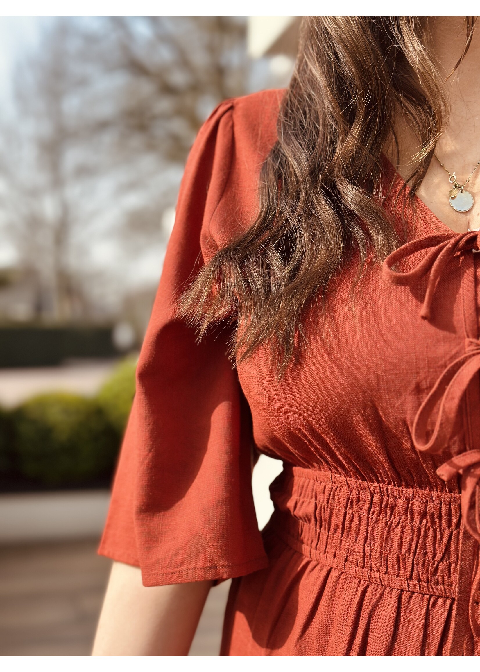 Smashed Lemon Smashed Lemon Claire long dress brique