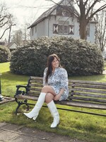 Smashed Lemon Smashed Lemon Hetty dress offwhite/blue print