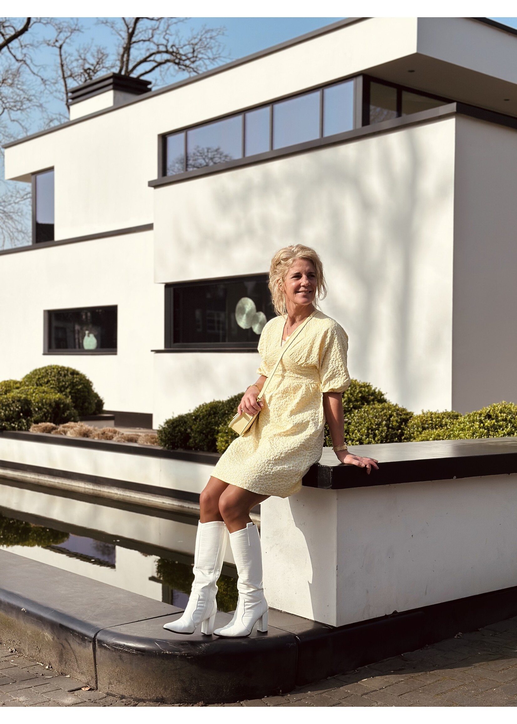 Isalinn dress flower print yellow