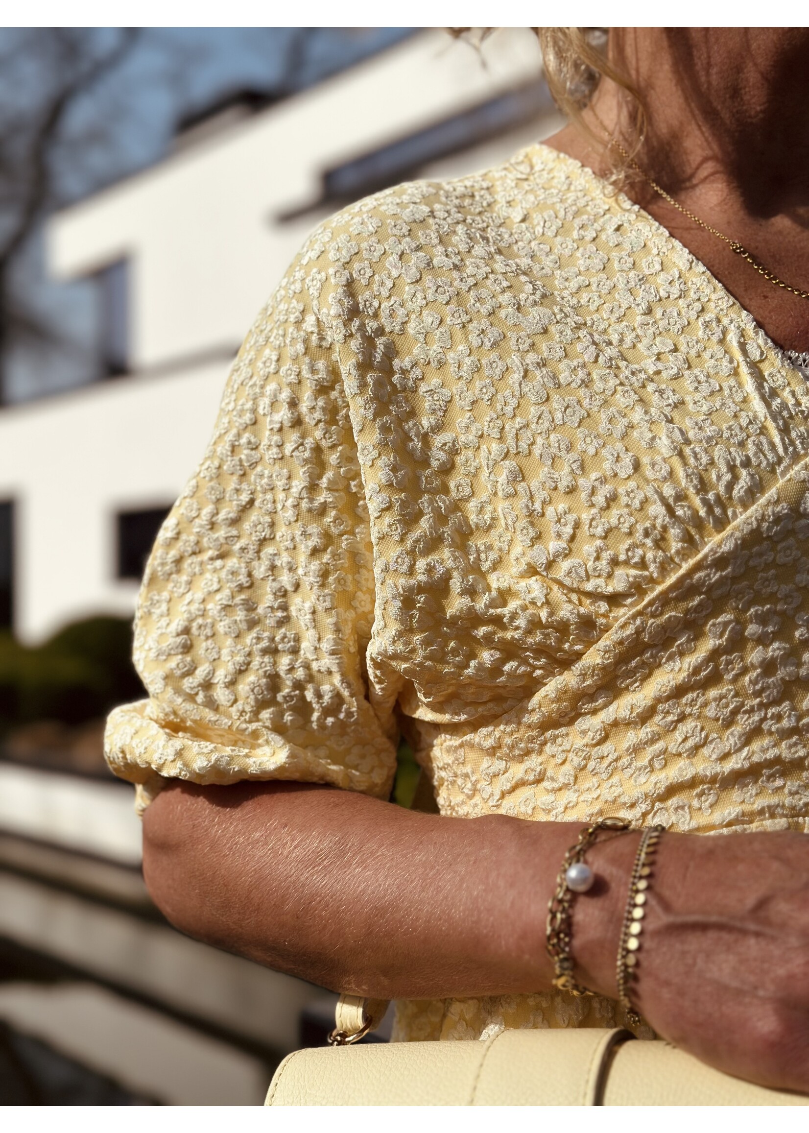 Isalinn dress flower print yellow