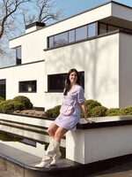 Isalinn dress flower print purple