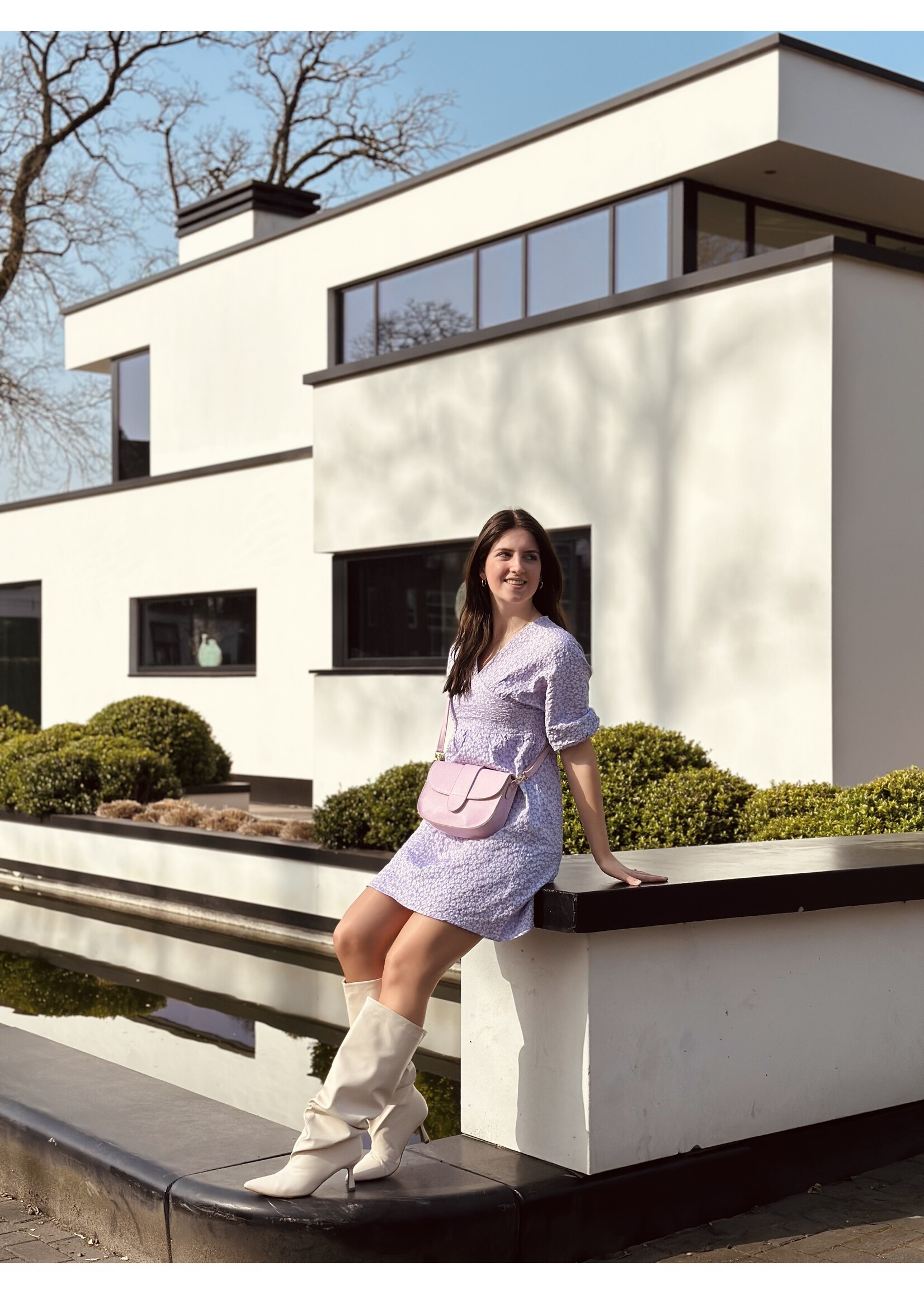 Isalinn dress flower print purple