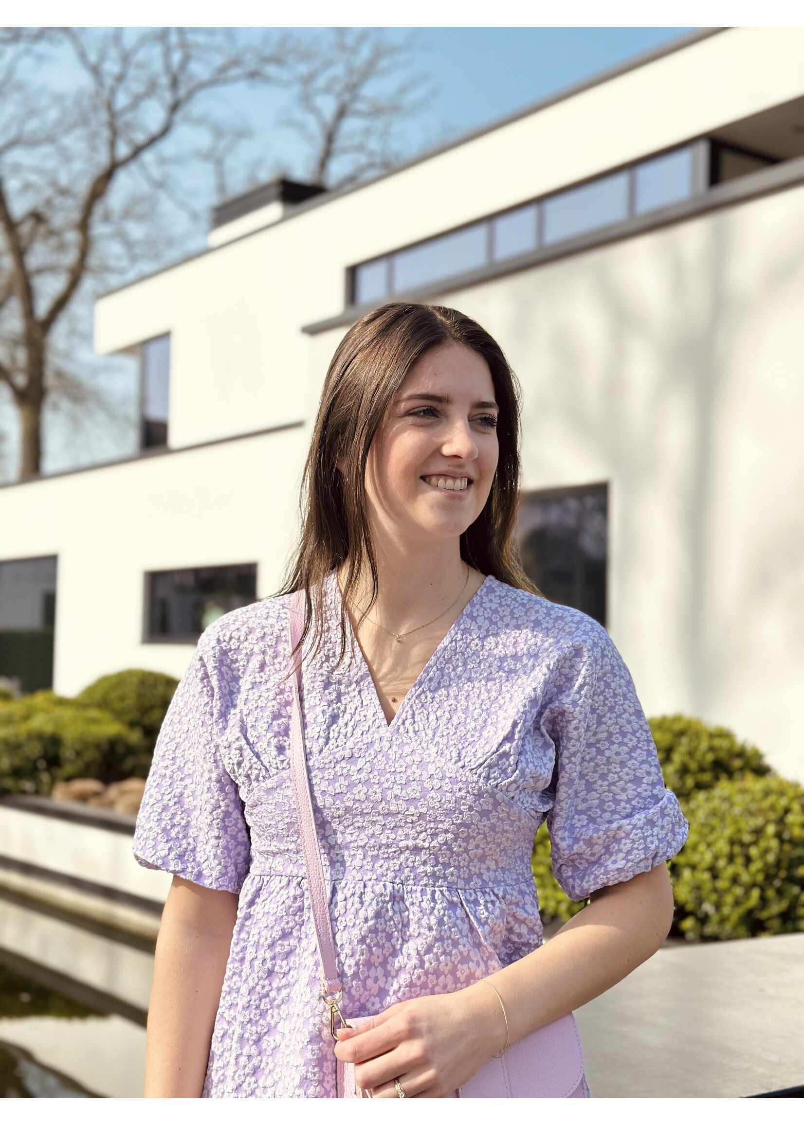 Isalinn dress flower print purple