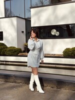 Lydia dress blue/white stripes