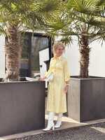 Therese long blouse dress yellow