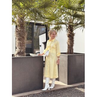 Therese long blouse dress yellow
